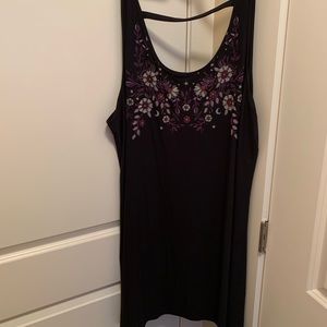 Floral Black Dress